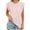 Pink, variant on Scyoekwg Womens Summer Tops Crewneck Eyelet Tunic Shirts Short Sleeve T Shirts Trendy Solid Color Summer Loose Casual Ladies Tops Blouses (Green,L)