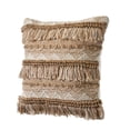 thumbnail image 4 of Laddha Home Designs Handwoven Striped Diamond Outdoor Throw Pillow Cover - 20" - Brown and White, 4 of 7
