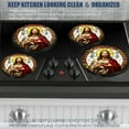 thumbnail image 5 of Electric Stove Burner Covers,4 Pcs Round Gas Burner Cover,8 and 10 Inch,Jesus Christ with sacred heart in hands, 5 of 7
