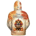 thumbnail image 2 of Happy Thanksgiving Chinese Shar-Pei Turkey Costume Pumpkins Autumn Leaves All Over Print 3D Hoodie Unisex Merch Hoodies Dog Lover - 13014, 2 of 6