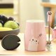 thumbnail image 5 of Linda taza de gato Taza de café de cerámica con cuchara de acero inoxidable de gatito, regalo de taza de café novedoso para los amantes de los gatos Adepaton LKX-1447-2, 5 of 6