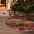 thumbnail image 5 of Lukts Lunar Mountains Golden Rivers Print Color Life Christmas Tree Skirt, Winter Holiday Tree Mat Decoration ,Can be Used as A Shawl-30", 5 of 6