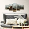 thumbnail image 2 of Elephant Stock Moulton Barn Wall Art - Horizontal Multi Panel Canvas - Living Room Wall Decor - Architecture Multi Panel - Blue And Gray Decor - 42" x 19", 2 of 4