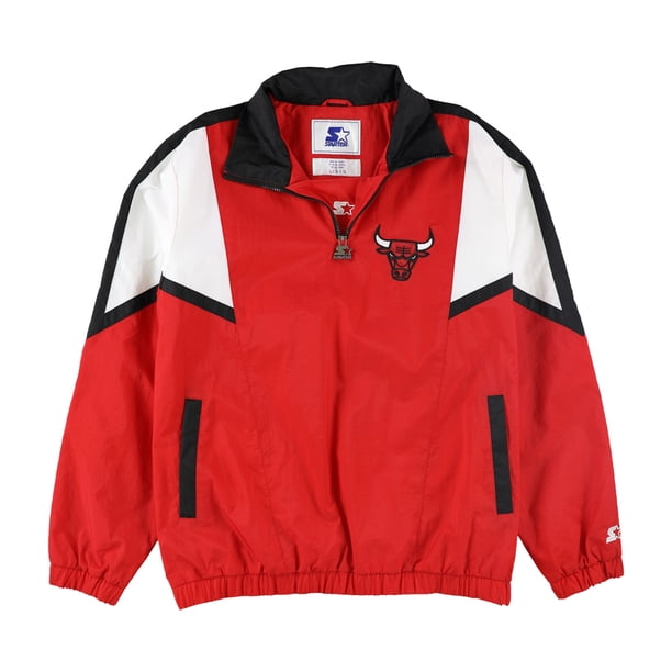 Starter Mens Chicago Bulls Track chamarra, rojo, grande