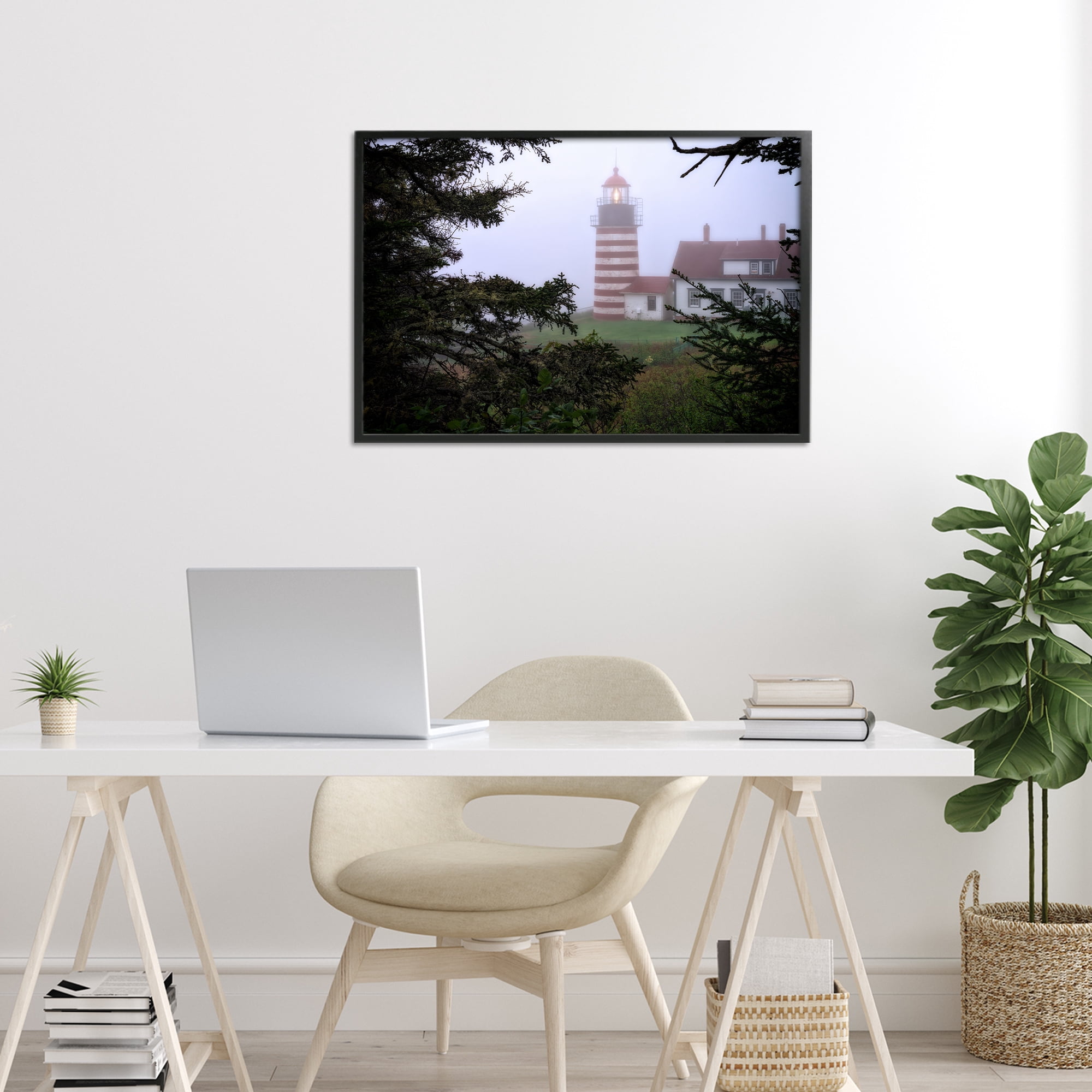 Stupell Industries Socked In By Fog Black Framed Giclee Art, design by Rick Berk