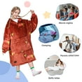 thumbnail image 4 of Catalonia Oversized Blanket Hoodie Sweatshirt for Kids, Wearable Fleece Pullover with Large Front Pocket, Teen Boys Girls Gift, 4 of 5