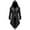 #01-Black, variant on Men PU hooded Leather Steampunk Jacket Gothic Tailcoat Jacket Hoodie Party Outwear Long Sleeve Coat Hooded Warm Soft Long Coat, 3-4 Years