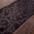 thumbnail image 2 of Efavormart 12"x108" Black Leaf Vine Embroidered Sequin Mesh Like Table Runner, 2 of 11