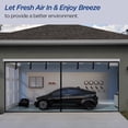 thumbnail image 4 of Garage Screen Doors for 2 Car Garage,16x7FT Fiberglass Magnetic Garage Door Screen, Hands Free Retractable Garage Net Screen Door Mesh with 6 Roll Up Starps and 26 Magnets for Patio, Gym, Porch, 4 of 5
