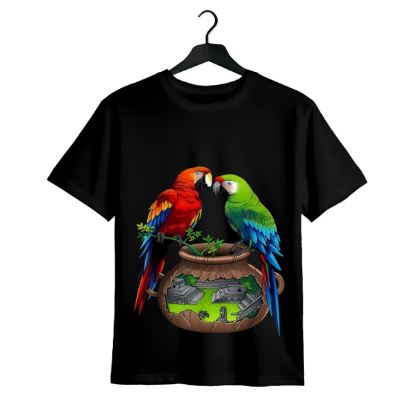 Artistic 'Honduras' Parrots Shirt – Culture Meets in One Tee