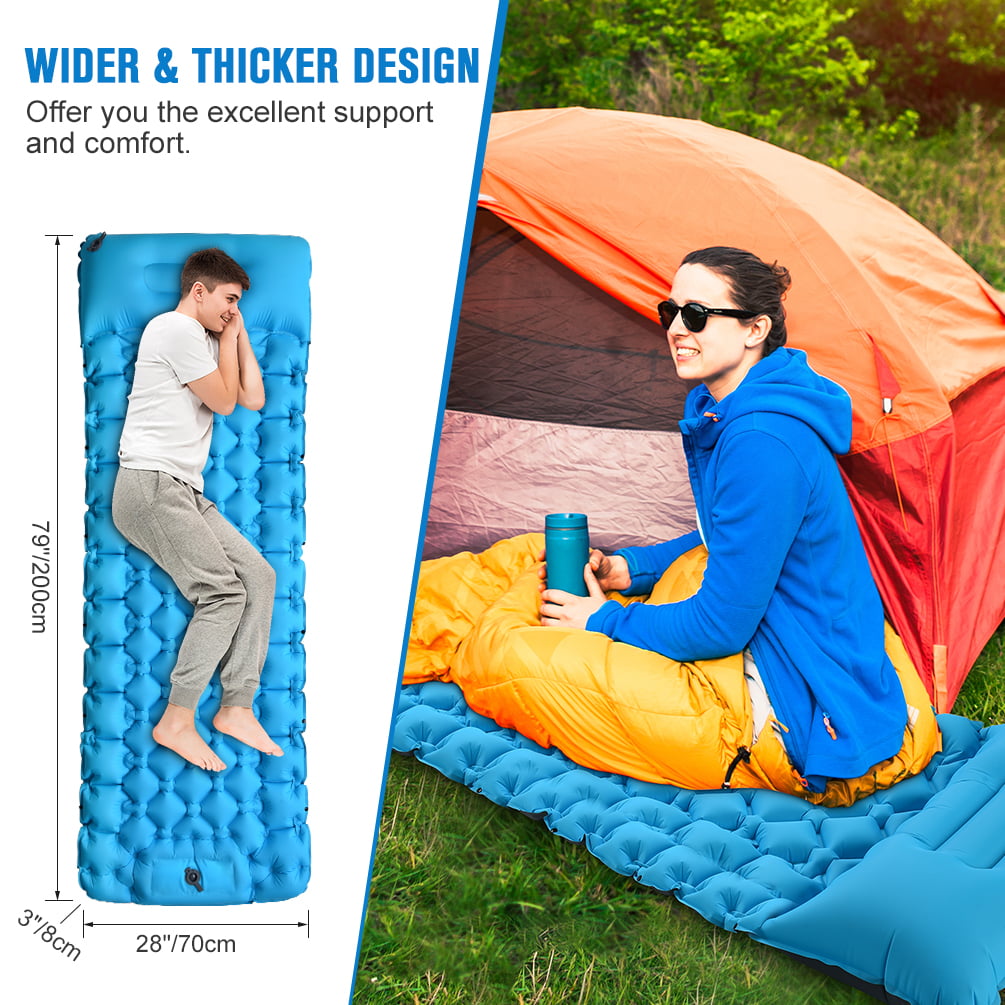 Naturehike Ultralight Sleeping Mat 8cm Thickness Backpacking Sleeping Pad-Compact Inflatable Camping Air Mattress Pad for Camping,Sleeping,Backpacking,Travel,Hiking
