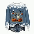 thumbnail image 6 of Towmus Christmas Sweatshirts for Women 2025 Xmas Tree Graphic Fall Winter Clothes Halloween Crewneck Pullover Long Raglan Sleeve Tops, 6 of 6