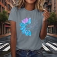 thumbnail image 5 of HOMBOM Womens Tops Graphic Spring Tunic Tops Cute Crewneck Short Sleeve Casual Blouse for Women, 5 of 6