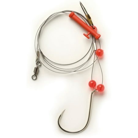 UPC: 0015789036218 | Pucci PSRWBS-8/0 Single Hook WideBend Sturgeon Rig 8/0 w/Slider