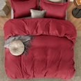 thumbnail image 3 of Housse de Couette Rouge Taille Complète - Housse de Couette Double Brossée Douce pour Enfants avec, 3 of 7