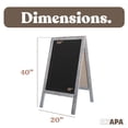 thumbnail image 2 of Ilyapa Wooden A-Frame Sign with Eraser & Chalk - 40 x 20 Inches Magnetic Sidewalk Chalkboard – Grey Menu Display for Restaurant, Business or Wedding, 2 of 7