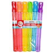 Play Day Bubble Wand with 5 fl oz, 6 Pack Multicolor for Children Ages 3+