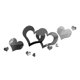 thumbnail image 3 of Un conjunto de de pared de espejo 3D, decoración autoadhesiva plateada Plata Gloria Etiqueta engomada del espejo del corazón, 3 of 9