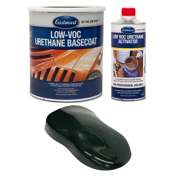 Eastwood 4:1 Jaded Green Metallic 2K Basecoat and Activator Automotive Spray Paint Kit Makes 5 Sprayable Quarts
