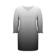 thumbnail image 6 of Qulqfy 3/4 Sleeve Womens Dresses Mini Casual Black Short Tunic V Neck Dresses Women Fall Dresses L, 6 of 7
