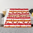 thumbnail image 1 of Fotbe Red Lobster Manta de Franela con Estampado, Manta Ultrasuave para Cama, Sofá, Auto, Hipoalergénica y Antibolitas-60"x50", 1 of 6