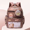 thumbnail image 2 of All Over Cartoon Print Backpack for Ages 5rd 6th 8th 10th With Attached Mini Pouch Lightweight Waterproof Multi Compartment Back To School Bookbag, 2 of 5