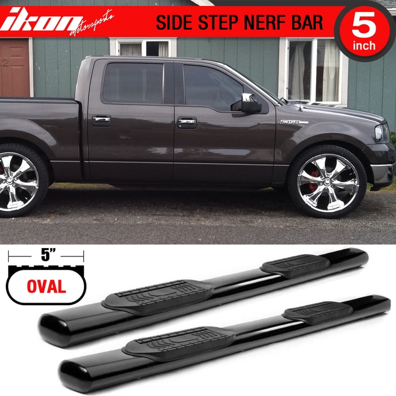 Fit 2004-2008 Ford F150 Super Cab 4/" Oval Nerf Bars Side Step Running Boards