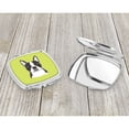 thumbnail image 3 of Lime Checkered Boston Terrier Compact Mirror, 3 of 4