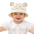 thumbnail image 6 of NIEWTR (UPF50+) Baby Toddler Sun Hat - Girls Bucket Hat Wide Brim Adjustable Summer Beach Hat for Kids Boys Girls 0-8 T(A-Light Yellow,3-12 Months), 6 of 6