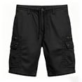 thumbnail image 5 of Men's Cargo Shorts Loose Fit Lightweight Breathable Casual Summer Multi-Pocket Camping Hiking Daily Wear Outdoor | AKLJWH,Black L, 5 of 6