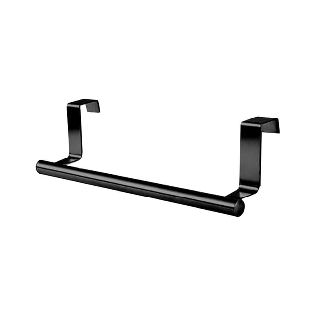 Bdday Under Sink Organizers and Storage Stainless Steel Single Pole Double-Layer Towel Rack Kitchen and Bathroom Non Perforated Towel Rack Cabinet Door Back Hanging Rack Kitchen Storage Containers