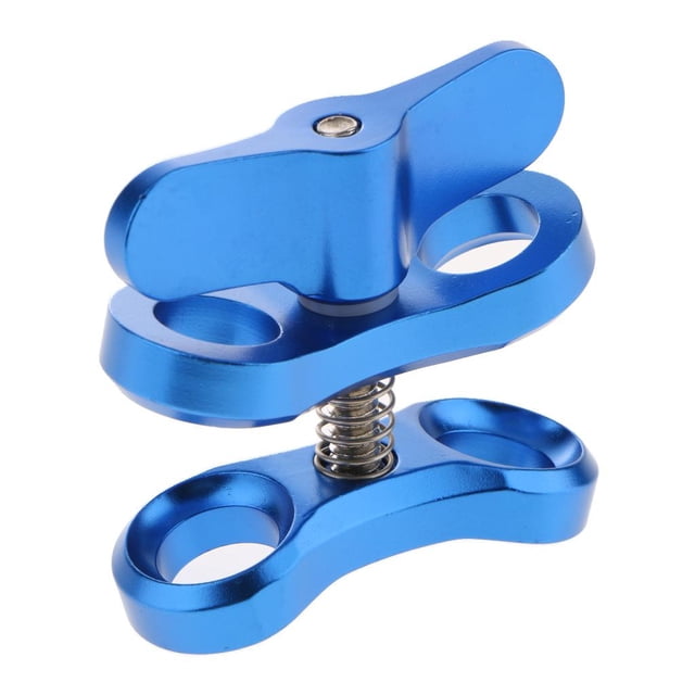 Junta de Rótula de Buceo 360 degree Rotación de lámpara de Abrazadera de lámpara de Montaje subacuático Azul CUTICAT Soporte de montaje en la cabeza de bola de buceo