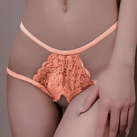 

Shiusina Women Super Buttocks Love Lace Hollowed-Out Briefs Underwear Underpants Pink One size