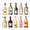 Happy Face Bottles, variant on FORMRS 3 Ring Photo Album 4"x6" Self Adhesive Large Capacity PU Leather Cover, Beautiful Mountain