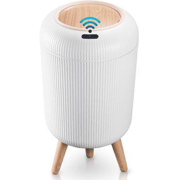 Liba Motion Sensor Trash Can for Father's Day, Touchless, Automatic, Waterproof for Kitchen, Bathroom, White