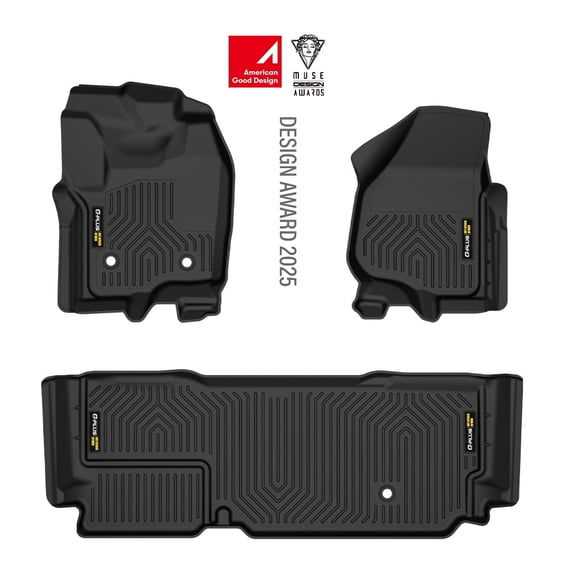 TPE Floor Mats Fit For Ford F250 F350 SuperCab 2012 2013 2014 2015 2016 1st & 2nd Row Truck Accessories Cargo Liners All Weather Protection Floor mats&Cargo Liner Black