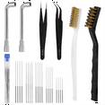 thumbnail image 1 of Kit de Limpieza de Boquillas para Impresora 3D, 20 Alfileres/Agujas de Limpieza de Boquillas, 2 Cepillos de Alambre, 2 Llaves en Forma de L, 2 Pinzas, 1 of 5