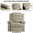 thumbnail image 3 of DREAMSIDEA Manual Push Back Recliner Armchair Corduroy Wingback Recliner Chair for Living Room, Corduroy Recliner Chair Reading Chair ( Camel&3-Section Back, Set of 1), 3 of 6