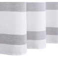 thumbnail image 7 of Striped Shower Curtain, Waterproof Waffle Weave Textured Bath Curtain with Grommets, Gray, 72"*72", 7 of 7