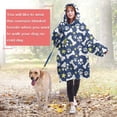 thumbnail image 4 of Paw Print Dog Bone Wearable Oversized Blanket,Wearable Blanket Hoodie for Adults,Cozy Hooded Blankets with Super Pockets,Super Warm Fuzzy Pullover for Women & Men, 4 of 6