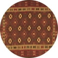 thumbnail image 1 of Ahgly Company Indoor Round Southwestern Brown Country Area Rugs, 8' Round, 1 of 4