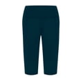 thumbnail image 7 of xfsWaSs Women's Knee Length Capri Leggings with Pockets High Waist Capri Yoga Pants Soft Stretch Workout Running Biker Shorts Casual Activewear, 7 of 7