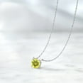 thumbnail image 4 of Gem Stone King 18K White Gold Pendant Necklace 1.00 Ct Round Canary Mystic Topaz, 4 of 4