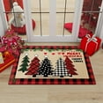 thumbnail image 5 of YIMEIS Kitchen rugs flannel Printed Area Rug and Mats DoorMats, bath mat,Autumn and Winter Festival Decoration gift-Red grid border and Christmas tree-15.7'' x 23.6''+19.7'' x 31.5''+17.7'' x 47.2'', 5 of 10