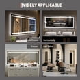 thumbnail image 4 of LED Bathroom Mirror with Lights - Backlit + Front Lit Dimmable Anti-Fog, Shatter-Proof Vanity Mirror with Memory Function (Horizontal/Vertical), 4 of 10