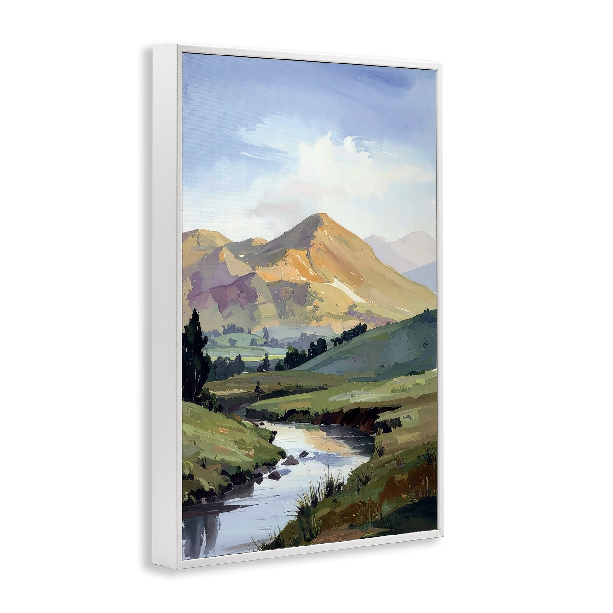 Stupell Industries Across The Valley White Framed Giclee Art, design by Alonza Saunders