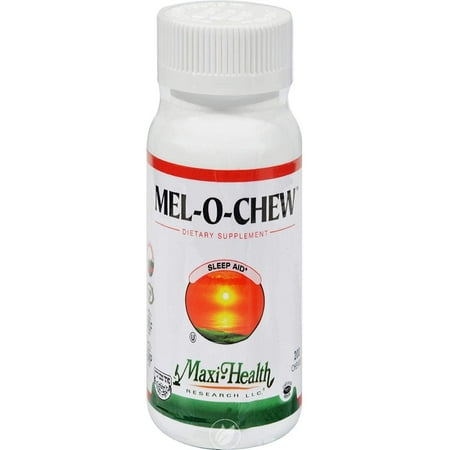 (4 Pack) Mel-O-Chew Melatonin for Kids - 1mg Chewable Sleep Aid Tablets - Natural Supplement for Children and Adults - Helps Fall Asleep Faster and Stay Sleeping Longer - 200 Count
