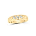 thumbnail image 3 of 10kt Yellow Gold His Hers Round Diamond Cluster Matching Wedding Set 1/2 Cttw, 3 of 3