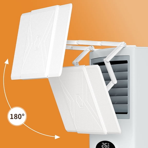 Floor Standing Air Conditioner Vent Deflector Windscreen, Adjustable Retractable Anti Direct Blow, For Hotel Home (White)