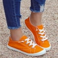 thumbnail image 2 of asdoklhq Flat Shoes for Women Low-cut Canvas Shoes One-foot Lazy Korean Version Student Casual Flat Shoes Orange 42, 2 of 5